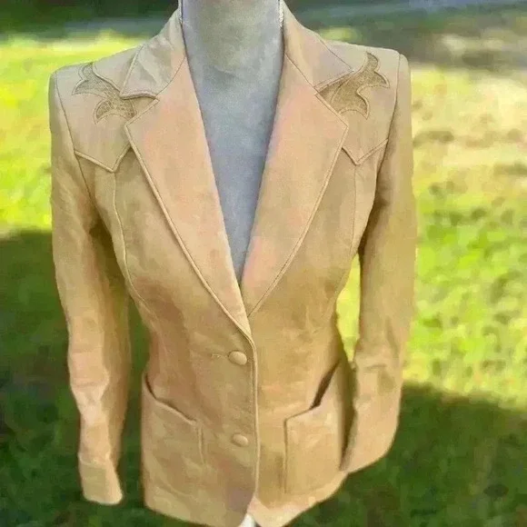 Ms. Pioneer Albuquerque leather jacket. Size 10. Vintage rockabilly western - Picture 15 of 15